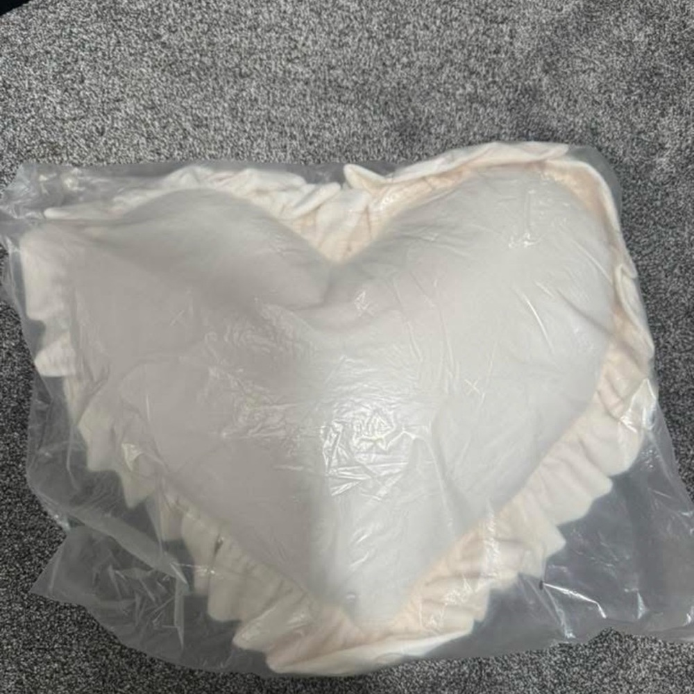Target Cream Heart-Shaped Pillow
